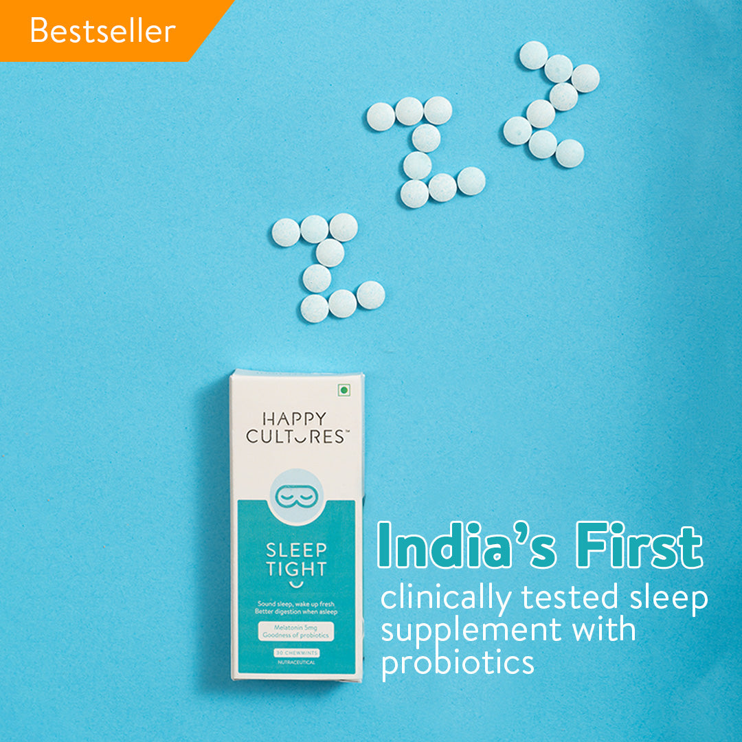 Sleep Tight- Natural Sleep supplements with a blend of Melatonin 5 mg and Probiotics