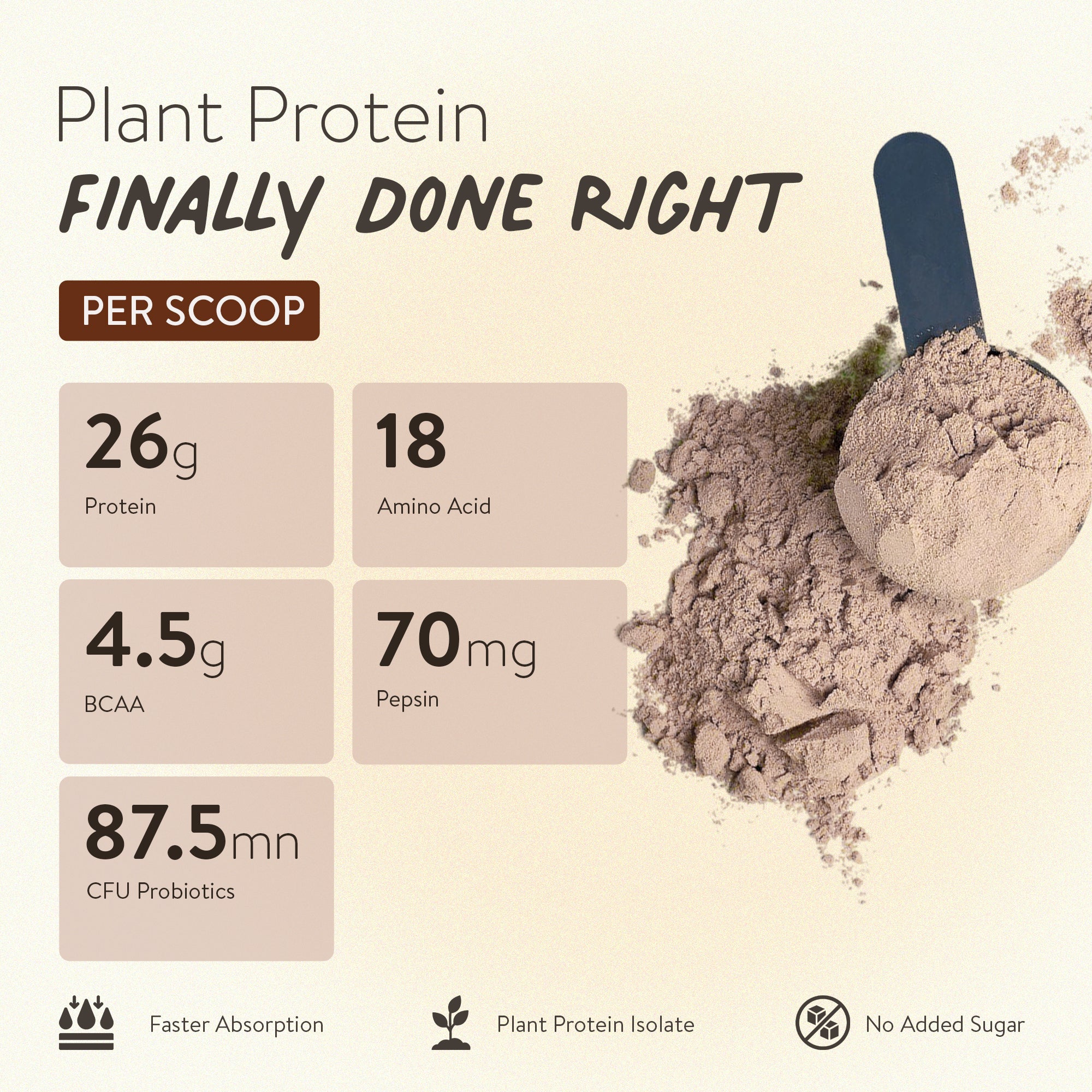 The Tastiest Plant Protein Everrr | Real Ghana Cocoa | 26g Protein Per Scoop - Chocolate 505g