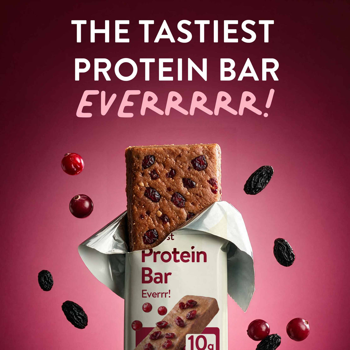 Happy Cultures 10g Tastiest Protein Bar - Wild Cranberry