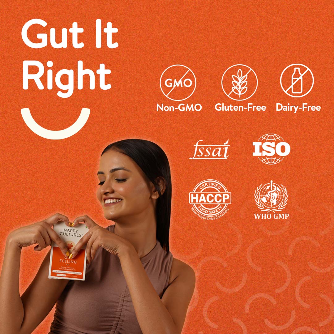 Gut Feeling Capsules with Pre+Probiotics and B-vitamins