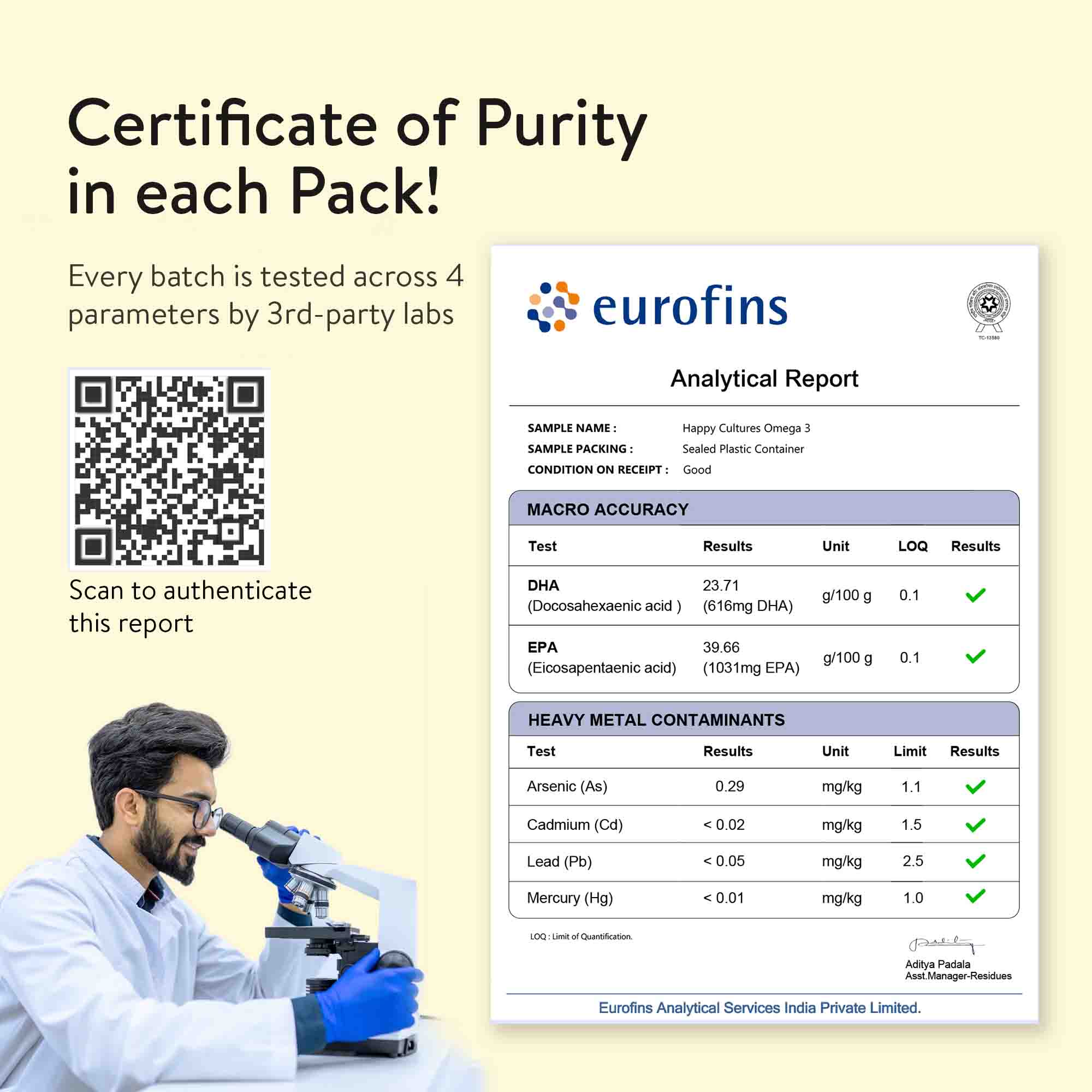 Happy Cultures 5X Omega 3 Fish Oil | 2600 Mg | 936 mg EPA 624 mg DHA | No Fishy Burp | Lemon Flavour- 60 Softgels for Men & Women