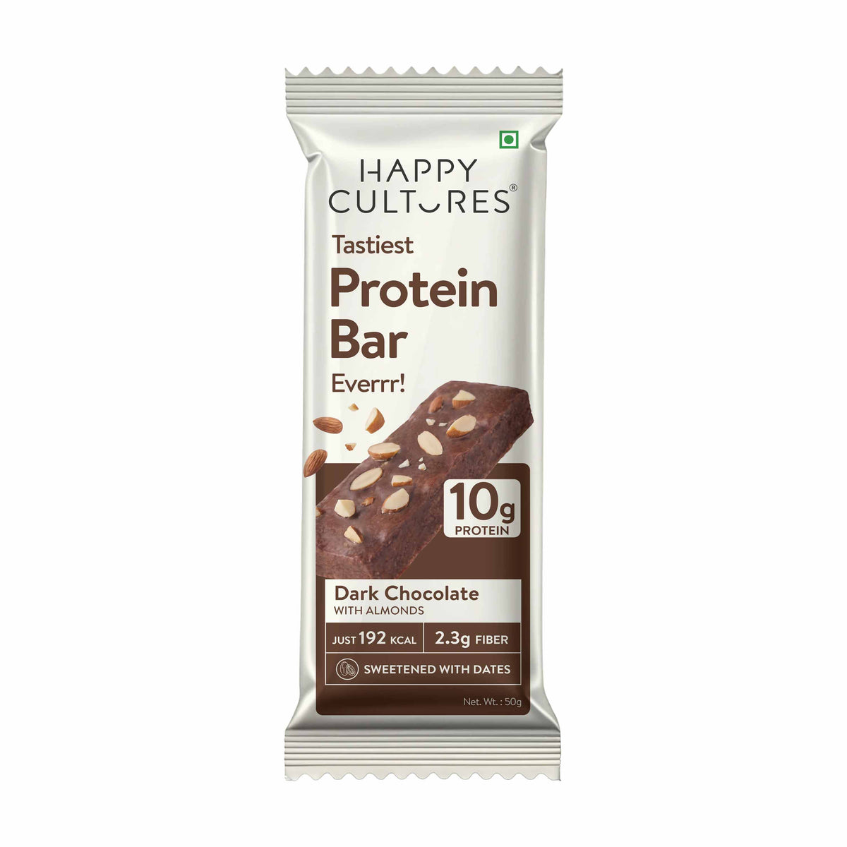 Happy Cultures 10g Tastiest Protein Bar - Dark Chocolate