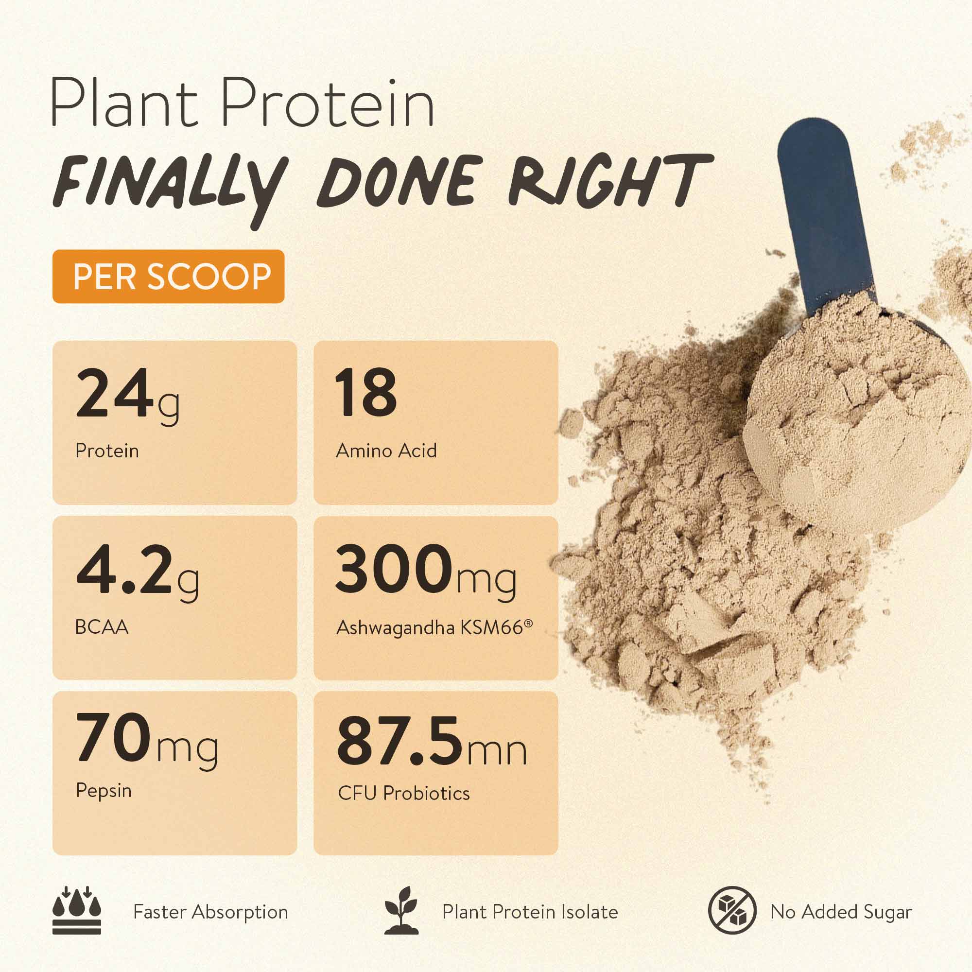 The Tastiest Plant Protein Everrr | Ratnagiri Alphonso Mango | 24g Protein Per Scoop 505g - Mango