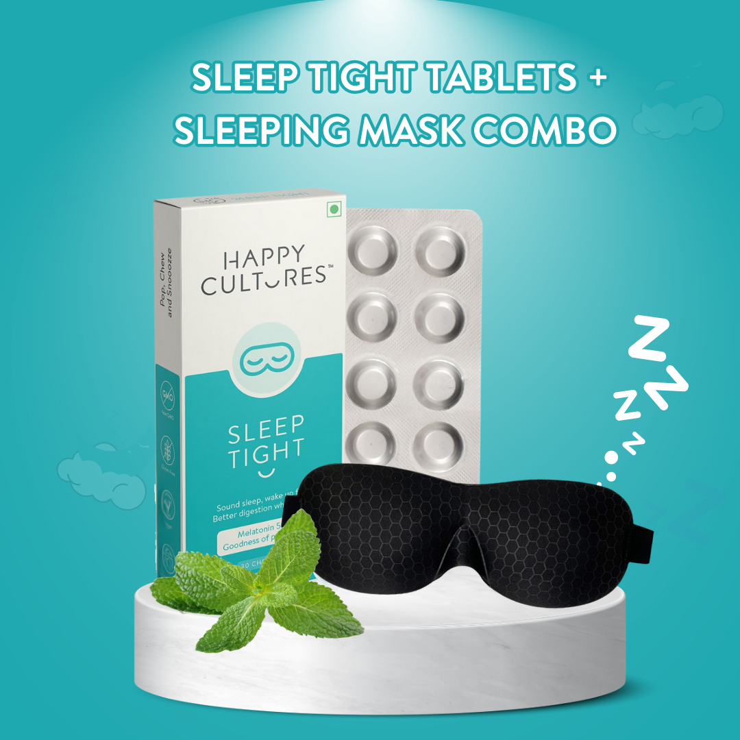 Deep Sleep in 30 Minutes Combo - 5mg Melatonin Mints + 3D Sleeping Mask