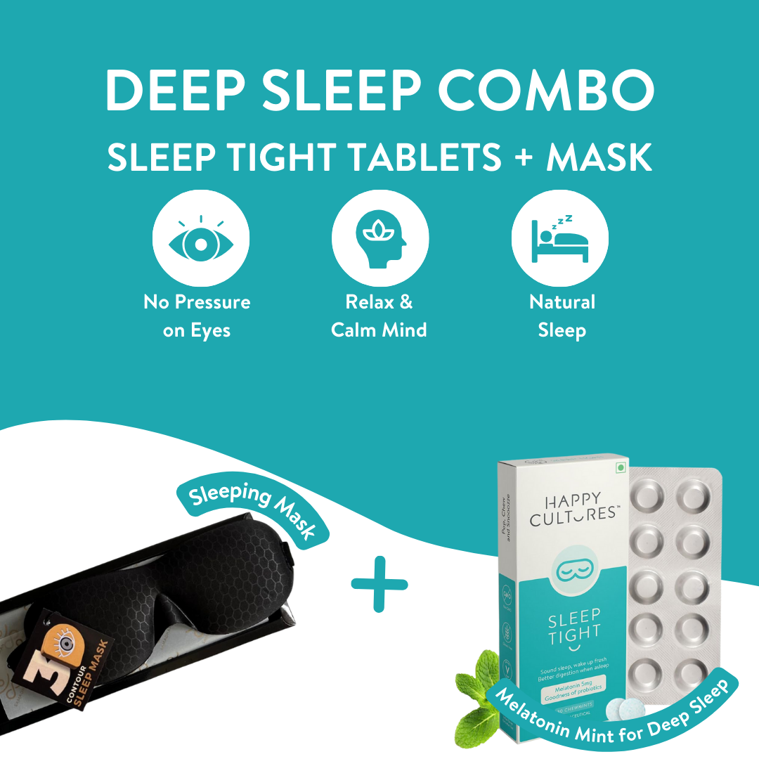 Deep Sleep in 30 Minutes Combo - 5mg Melatonin Mints + 3D Sleeping Mask