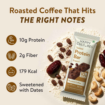 Happy Cultures 10g Tastiest Protein Bar - Roasted Coffee