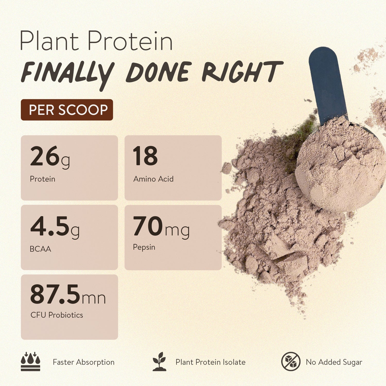 The Tastiest Plant Protein Everrr | Real Ghana Cocoa | 26g Protein Per Scoop - Chocolate 505g