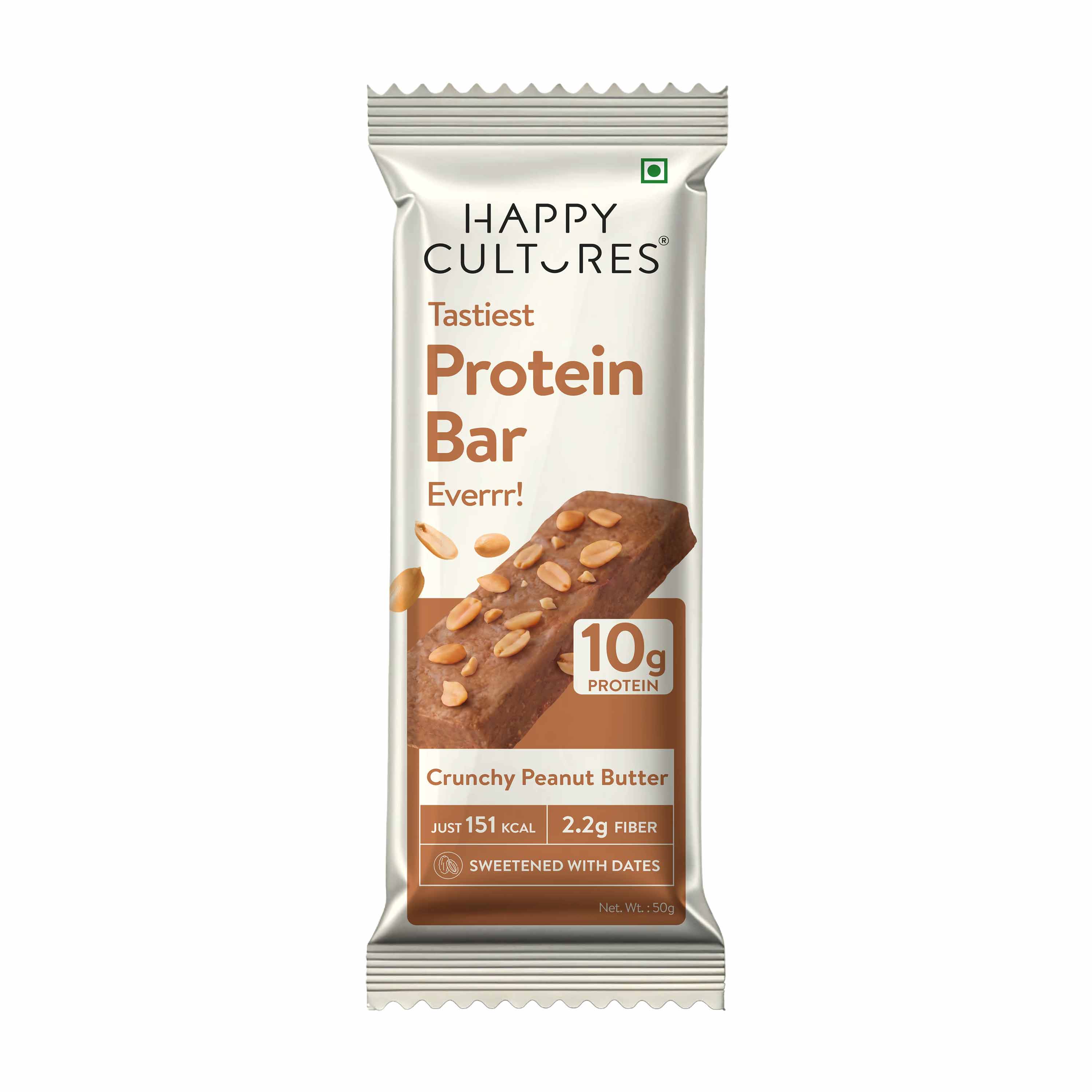 Happy Cultures 10g Tastiest Protein Bar - Peanut Butter
