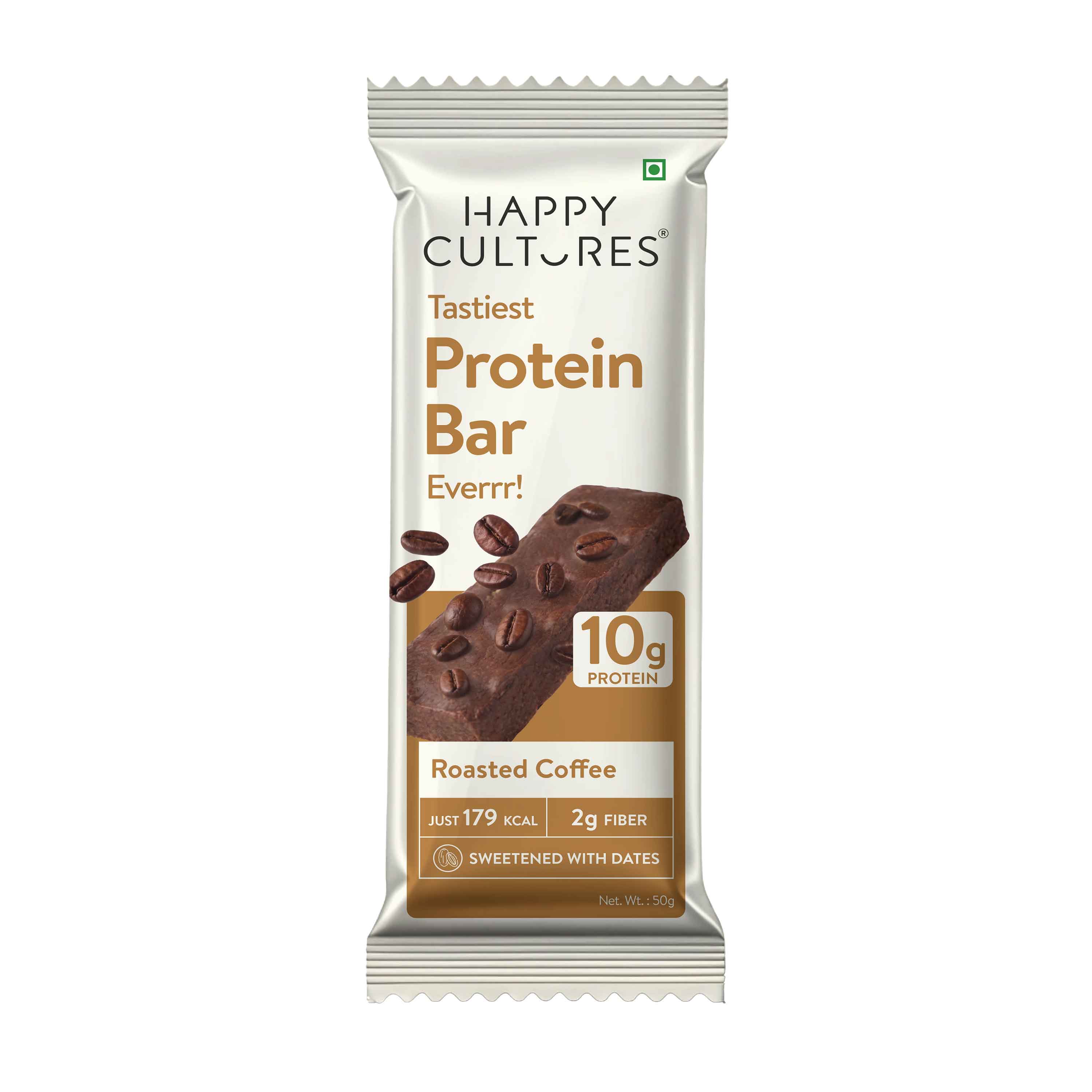Happy Cultures 10g Tastiest Protein Bar - Roasted Coffee