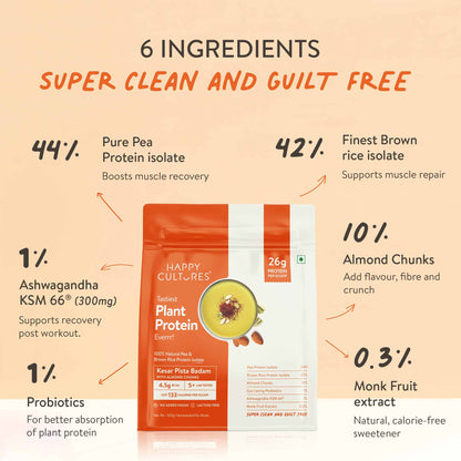 The Tastiest Plant Protein Everrr | 26g Protein Per Scoop - Kesar Pista 505g