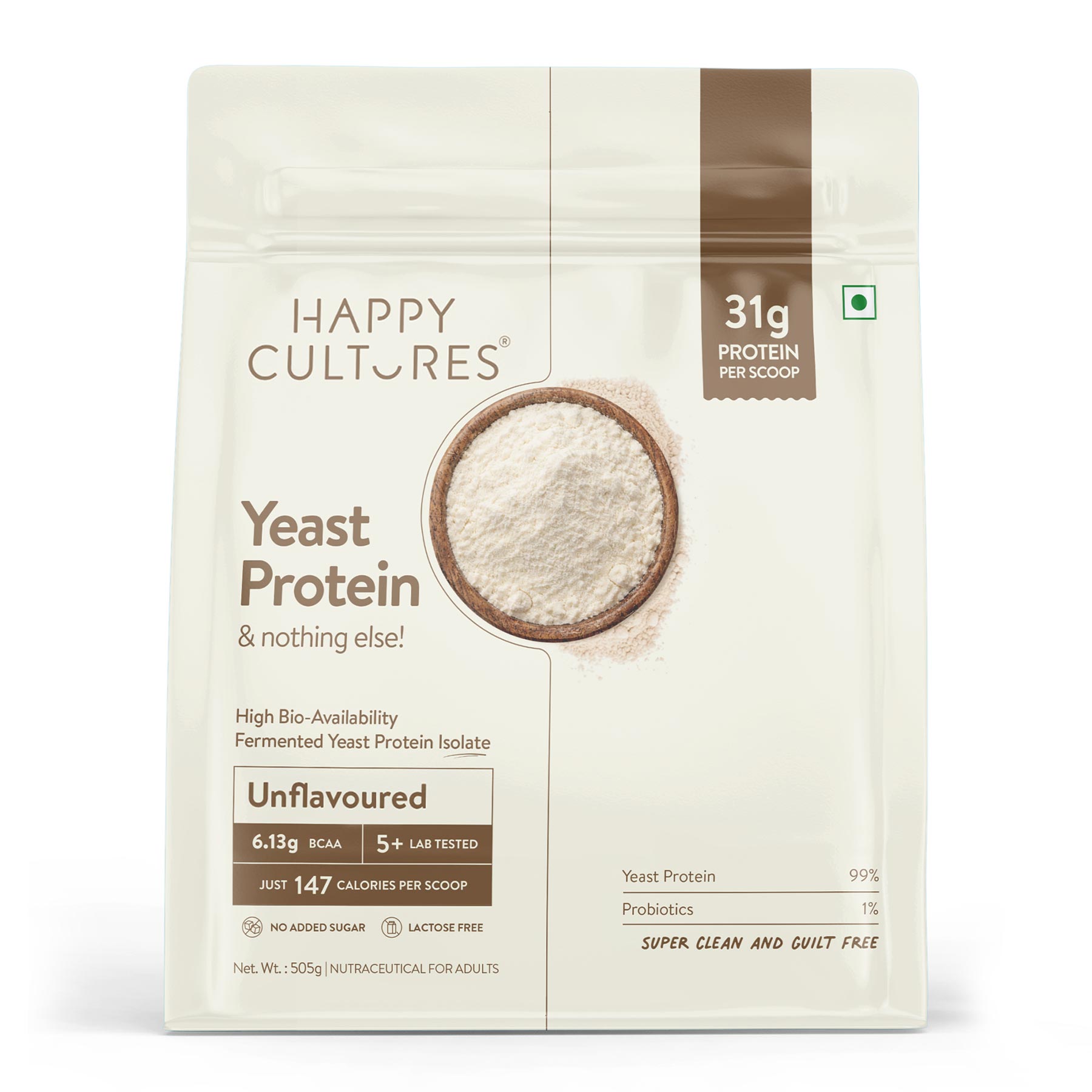 Happy Cultures 31g Yeast Protein (Fermented) - Unflavoured